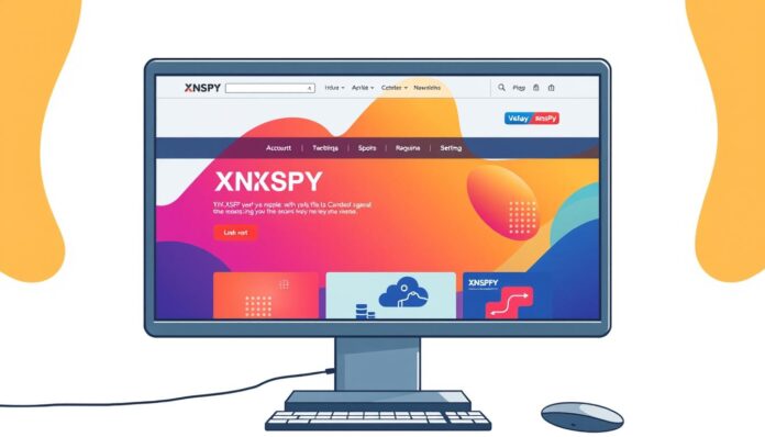 Generate an image of the XNSPY website homepage on a desktop screen.