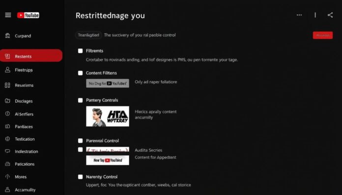 Image of YouTube Restricted Mode settings