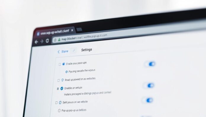 pop-up blocker settings